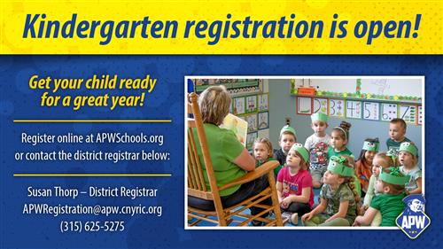 Kindergarten registration is open!